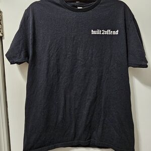 Men's BUILT2OFFEND Always Finish First T-Shirt. Size Large.